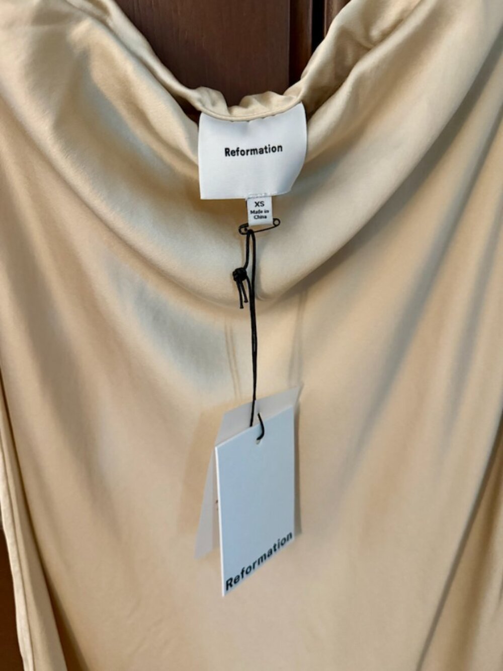 Reformation Pomelle Silk Two Piece Ivory - Size XS - Picture 4 of 10